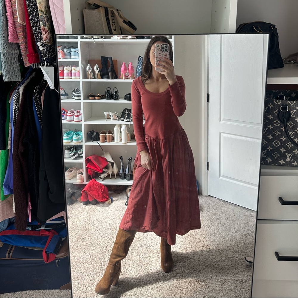 Free people aelia drop waist dress